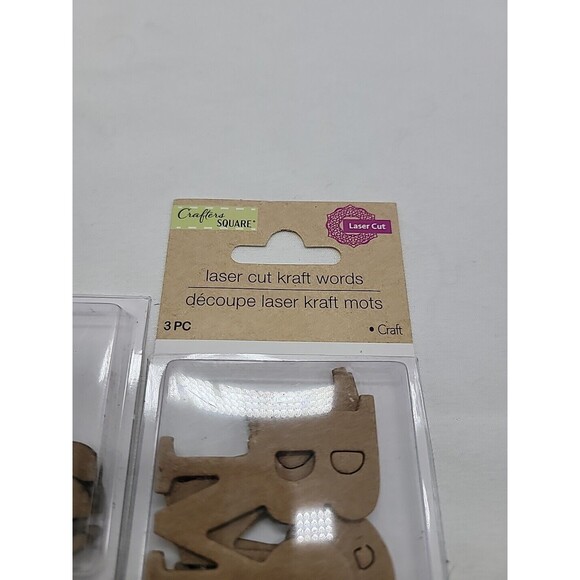 Crafter's Square Laser Cut Words Be Mine LOT OF 3 Packages TOTAL 9 Words New - Picture 2 of 5
